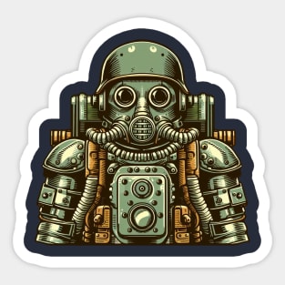 WW1 Robot Chemical Warfare Sticker